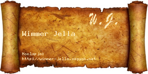 Wimmer Jella névjegykártya